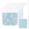 4 Pack Pot Holders, Snowflake Blue Pot Holders for Kitchen with Pockets & Loops Heat Resistant Pot Holder Pad for Cooking Baking Microwave BBQ Winter Christmas Contemporary Gold White view 1