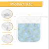 4 Pack Pot Holders, Snowflake Blue Pot Holders for Kitchen with Pockets & Loops Heat Resistant Pot Holder Pad for Cooking Baking Microwave BBQ Winter Christmas Contemporary Gold White view 3