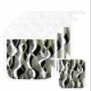 3 Pack Pot Holders, Sage Green Stripes Pot Holders for Kitchen with Pockets & Loops Heat Resistant Pot Holder Pad for Cooking Baking Microwave BBQ Modern Geometric Black Grey White view 1
