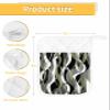 3 Pack Pot Holders, Sage Green Stripes Pot Holders for Kitchen with Pockets & Loops Heat Resistant Pot Holder Pad for Cooking Baking Microwave BBQ Modern Geometric Black Grey White view 3