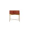 HASMI Bed Side Table Small Apartment Bedside Table Wrought Iron Storage Cabinet Bedroom Flannel Complete Simple Bedside Cabinet Night Stand (Color : C) view 1