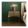 HASMI Bed Side Table Small Apartment Bedside Table Wrought Iron Storage Cabinet Bedroom Flannel Complete Simple Bedside Cabinet Night Stand (Color : C) view 3
