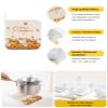 2 PCS Pot Holders with Hanging Loops, Fall Pumpkin Heatresistant Potholders Coasters Mat for Kitchen Cooking Baking BBQ Thanksgiving Harvest Autumn Leaves view 2