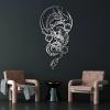 Dragon Metal Wall Decor, Metal Line Art Wall Decor, Large Metal Wall Art, Metal Flowers Wall Decor, Home Decor, Metal Wall Art for Living Room, Metal Wall Art (Silver, 35.4" x 18.2"|90 x 46.7 cm) view 1