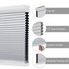 Changshade Cellular Shades Door Window Blinds Cordless Blackout, Honeycomb Blind Accordion Shade Room Darkening Indoor Pleated 1.5" Cell Easy to Install, Shade Size 55.5" Width64" Height, White view 3