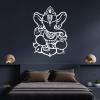 Elephant Metal Wall Art, Ganapati Elephant Modern Metal Wall Art, Hindu Home Decoration, Elephant Decor, Metal Wall Art Decor, Metal Wall Art for Living Room, Housewarming Gift (Gold, 24 x 16 inch / 60 x 41 cm) view 3