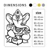 Elephant Metal Wall Art, Ganapati Elephant Modern Metal Wall Art, Hindu Home Decoration, Elephant Decor, Metal Wall Art Decor, Metal Wall Art for Living Room, Housewarming Gift (Gold, 24 x 16 inch / 60 x 41 cm) view 4