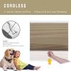 Changshade Cellular Shades Door Window Blinds Cordless Blackout, Honeycomb Blind Accordion Shade Room Darkening Indoor Pleated 1.5" Cell Easy to Install, Shade Size 48" Width64" Height, Brown view 2
