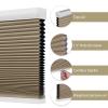 Changshade Cellular Shades Door Window Blinds Cordless Blackout, Honeycomb Blind Accordion Shade Room Darkening Indoor Pleated 1.5" Cell Easy to Install, Shade Size 48" Width64" Height, Brown view 3