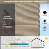 Changshade Cellular Shades Door Window Blinds Cordless Blackout, Honeycomb Blind Accordion Shade Room Darkening Indoor Pleated 1.5" Cell Easy to Install, Shade Size 48" Width64" Height, Brown view 4