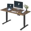 FLEXISPOT E6 3-Stage Dual Motor Electric Standing Desk 55 x 28 Sit Stand Up Desk, Holds 220 lbs, Adjustable Height w/Memory Presets, One-Piece Special Walnut Desktop & Black Frame, Ships in 2 Boxes view 1