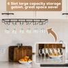 Xverycan Wine Glass Rack Under Cabinet, 6 Row Extreme Large Stemware Hanger, Metal Wine Goblet Holder, DIY Bar Glass Storage Rack for Bar Counter, Kitchen, Screws Included (Black) view 4