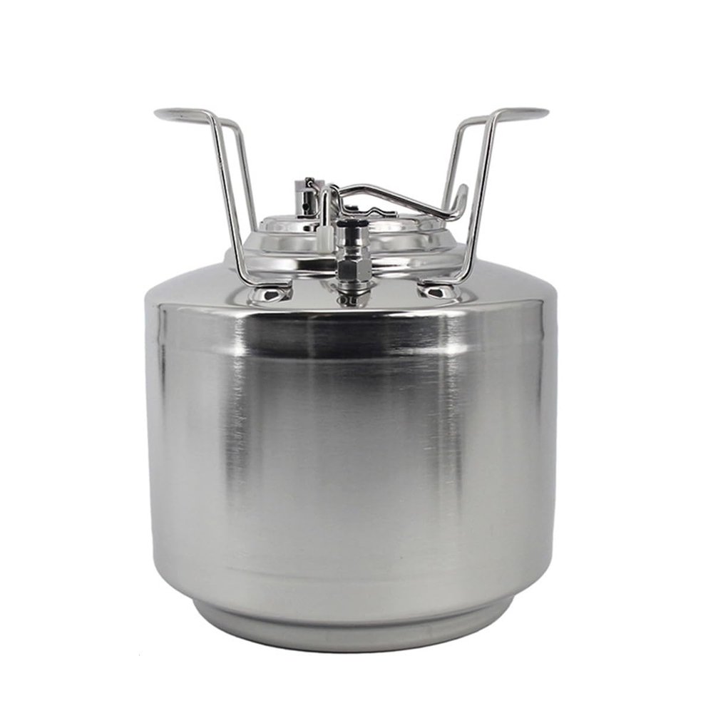 1pcs Stainless Steel Nitrogen Coffee Pot Beer Keg Ball Lock Pressurize Growler Beer Dispenser Home Brew Beer Brewing Craft Barrel (Size : 9L)