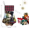 Personalized Dog Christmas Stocking - Festive Decoration, Easy to Hang - Perfect for Gifts and Holiday Steam Little Train view 4