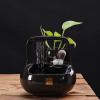DYPASA Tabletop Fountain Ndoor Zen Ceramic Fountain Tabletop Fountain Bright Black Ceramic Waterfall Tabletop Water Fountain for Office Home Decoration Water Fountain Decor view 3