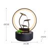 Tabletop Fountain Indoor Desktop Metal Lotus Leaf Desktop Fountain with LED Lamp, Living Room Table Lamp Fortune Running Water Fountain Living Room Office Decoration Housewarming Gift Water Fountain D view 2