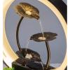 Tabletop Fountain Indoor Desktop Metal Lotus Leaf Desktop Fountain with LED Lamp, Living Room Table Lamp Fortune Running Water Fountain Living Room Office Decoration Housewarming Gift Water Fountain D view 4