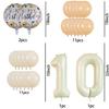 YFHVJTKO 10th Birthday Decorations Party Supplies,26 Pcs 40inch Number 10 White Balloons set,10th Foil Mylar Balloons Latex Balloon Decoration,10th Party Balloons,10th Anniversary Party Decorations view 3