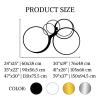 Minimalist Drawing Woman Decor, Geometric Metal Wall Art, Ring Decor, Modern Abstract Art, Living Room (Silver, 59"x37" | 150x94.5 cm) view 3