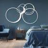 Minimalist Drawing Woman Decor, Geometric Metal Wall Art, Ring Decor, Modern Abstract Art, Living Room (Silver, 59"x37" | 150x94.5 cm) view 4