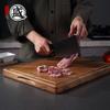 MITSUMOTO SAKARI Japanese Acacia Wood Cutting Board, 17  13 in Kitchen Cutting Board for Meat Vegetables Cheese, Pure Natural Textured Chopping Board with Juice Groove view 2