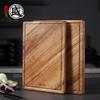 MITSUMOTO SAKARI Japanese Acacia Wood Cutting Board, 17  13 in Kitchen Cutting Board for Meat Vegetables Cheese, Pure Natural Textured Chopping Board with Juice Groove view 4