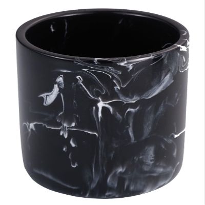 Joitsvia Bathroom Tumbler Cup Holder, Mouthwash Cups with Black Marble Look Polyresin Toothbrush Organizer for Makeup Brushes Holder Pen Container Organizer for Bathroom or Office, Vanity Countertop