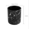Joitsvia Bathroom Tumbler Cup Holder, Mouthwash Cups with Black Marble Look Polyresin Toothbrush Organizer for Makeup Brushes Holder Pen Container Organizer for Bathroom or Office, Vanity Countertop view 2