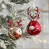 2pcs Christmas Decorations - Reindeer Scene Setup, Christmas Tree Ornaments, Plastic Ceiling Hanging Decorative Balls view 3