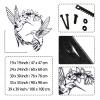 Hummingbird Metal Wall Art, Hummingbird Metal Wall Decor, Birds Home Decor, Metal Wall Art, Flowers Metal Wall Decor, Metal Bird Wall Art, Floral Wreath Wall Ar, Gift for Him (Silver, 35 x 35 inch / 90 x 90 cm) view 4