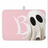 Halloween Dish Drying Mat for Kitchen Counter, Funny Cute Blush Pink White Absorbent Reversible Dish Drainer Rack Mats for Coffee Bar Mats 16''x18'' 1 PCS view 1