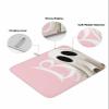 Halloween Dish Drying Mat for Kitchen Counter, Funny Cute Blush Pink White Absorbent Reversible Dish Drainer Rack Mats for Coffee Bar Mats 16''x18'' 1 PCS view 2