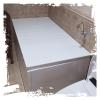 Bathtub Tray Folding Bathtub Cover Bathtub Caddy Tray, Multifunction Dust-Proof Board Insulation Cover, PVC Shutter Bath Lid for Luxury Spa Or Reading, 0.6cm Thickness Multifunctional (Color : White view 1
