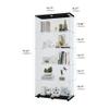 Kootlena Glass Display Cabinet with Doors,Glass Curio Cabinet for Architecture/Model/Toys/Collection Display,5 Shelves Display Case with Locks,Modern Glass Cabinet for Living Room Reading Room Office view 2
