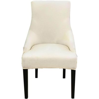 N/A Velvet Wingback Side Chair Slipcover, Removable Chair Slipcover Elastic Dining Chairs Covers, for Kitchen Hotel, Banquet, Ceremony,L,1pack