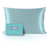 Gabire Mulberry Silk Pillowcase for Hair and Skin Prevent Acne Pillow Cases Both Sides Real Silk Pillowcases Organic Silk Pillowcase with Hidden Zipper, Haze Blue, King (20"36") view 1