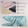 Gabire Mulberry Silk Pillowcase for Hair and Skin Prevent Acne Pillow Cases Both Sides Real Silk Pillowcases Organic Silk Pillowcase with Hidden Zipper, Haze Blue, King (20"36") view 2