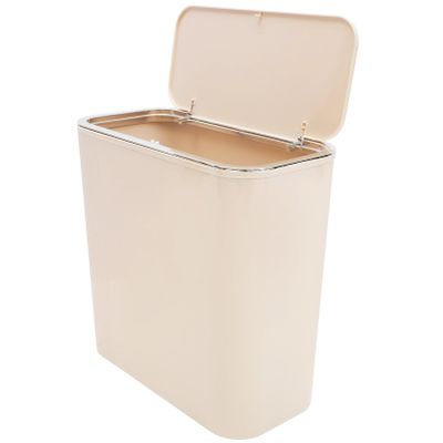Cabilock Stainless Steel Bathroom Trash Can Easy to Clean Modern Design Small Space