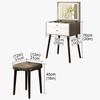 ZUMAHA Stylish Multifunctional Vanity Desk, Vanity Set with Upholstered Makeup Stool for Girls Women, Dressing Table with Convenient Flip-Top Mirror Elegant view 2