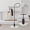 Garment Rack Freestanding Metal Coat Rack For Jackets And Dresses, Modern Creative Coat Hanger Stand With Marble Base, Space Saving Clothing Rack For Entryway Bedroom And Office, 50X25X1(Color:Black) view 3