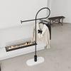 Garment Rack Freestanding Metal Coat Rack For Jackets And Dresses, Modern Creative Coat Hanger Stand With Marble Base, Space Saving Clothing Rack For Entryway Bedroom And Office, 50X25X1(Color:Black) view 4