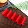 Taco Holder Stand,Colorful Taco Holder Plate Wave Shape Taco Tray Can Hold Up to 4 Tacos Mexican Roll Rack Taco Shell Holder Stand for Party(red) view 2