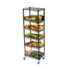Omega 14" Deep x 36" Wide x 60" High 6 Tier Black Mobile Basket Unit 800lb Total Capacity view 2