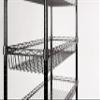 Omega 14" Deep x 24" Wide x 69" High 5 Tier Black Mobile Basket Unit 800lb Total Capacity view 4