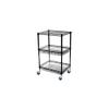 Omega 18" Deep x 24" Wide x 92" High 3 Tier Black Mobile Basket Unit view 1