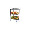 Omega 14" Deep x 36" Wide x 20" High 2 Tier Black Mobile Basket Unit 800lb Total Capacity view 2