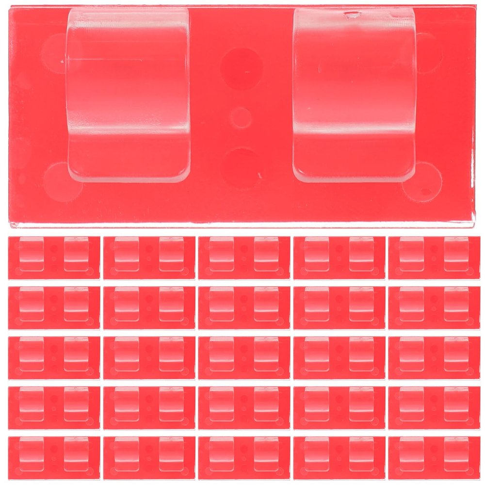 Uonlytech 25pcs Cable Holder Clips Adhesive Cord Organizers for Light Strips Electric Cord Management Home Office and Holiday Decor