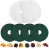 Domensi 12 Pcs Round Dehydrator Sheets Non Stick Silicone Dehydrator Mats with Edges Reusable Roll Tray Liner for Fruit Meat Beef Kitchen, 13 12.5 Diameter view 1