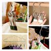 10/30/50 PCS Space-Saving Clothespin Hat Pants Storage Hanging Travel Hook, 360 Rotating Stainless Steel Metal Hanging Hook Clips, Hanger Clips Towel Clips Boot Hangers for Closet (Pink, 10 PCS) view 4