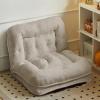 ESRADA Lazy Sofa Bed Adjustable Floor Sofa,Convertible Sofa Sleeper with 2 Lumbar Pillows,Modern Soft Sherpa Sofa Bed with Removable Cover for Living Room/Apartment/Dorm Grey-Small view 1